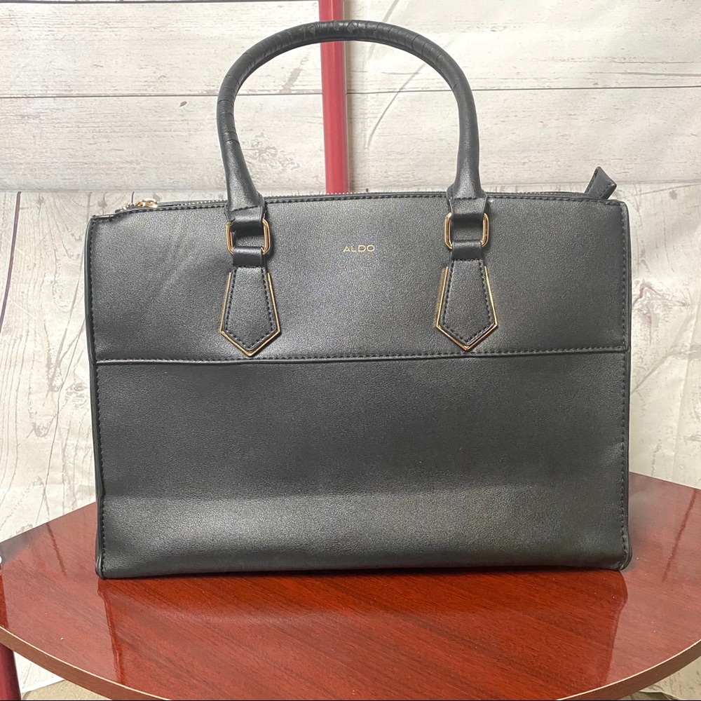 Black & Gold Aldo Purse Handbag - Black
